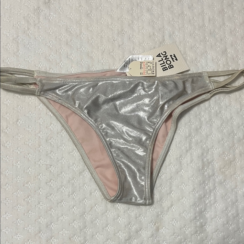 Billabong Metallic Silver Bikini Bottom